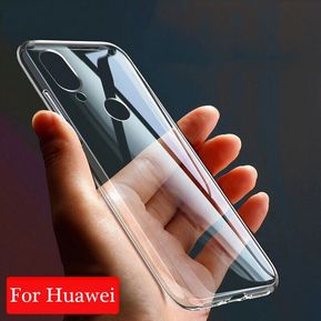 Funda de silicona para Huawei P9 P8 2017 Honor 20 Pro 9A 8X 8C 8A V20 7C 7A P20 Pro Nova 3 3i P Smart Plus transparente cubierta suave de TPU(#Transparente)
