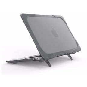 Carcasa Hibrida Anti Golpes Apple Macbook Air 13 Retina - Gris Humo