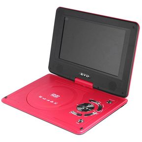 9.8 '' Reproductor de DVD portátil de 270 grados DivX Swivel Game Video Photo USB SD Ranura   Rojo - Rojo (rojo)