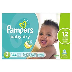 Pampers babydry pañales desechables tamaño 3 144 count giant
