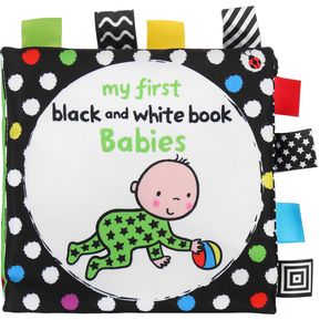 Bebé niño paño libro bebé negro blan...