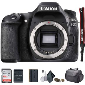Canon EOS 80D DSLR Camera (1263C004) - Paquete de inicio (re