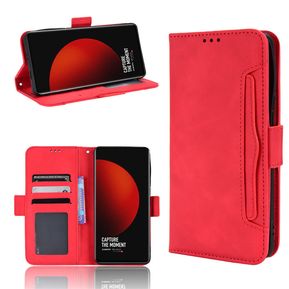 Funda Xiaomi 12S Ultra billetera de cuero Flip Vintage - Rojo
