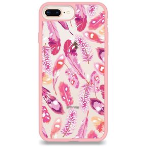 Funda para iPhone 7 Plus y iPhone 8 Plus - Pink Feathers, Sw...