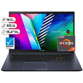 Laptop Asus Vivobook Ryzen 7 16gb 512gb Oled 15,6 Fhd
