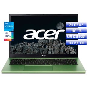ACER ASPIRE INTEL CORE I5-1235U SSD 1TB + HDD 1TB RAM 32GB LED 15.6 FHD