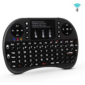Mini Teclado Bluetooth Recargable Con Touch Pad Smart TV, PC, TVBOX