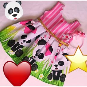 Vestido Rotondo Niña Oso Panda