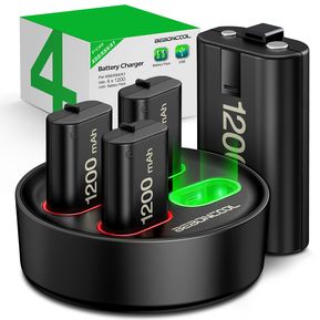 Batería recargable de 4X1200mah cargador USB para Xbox Series One X S