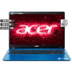 Portatil Acer Aspire 3 Intel Core I5 1035G1 SSD 512GB RAM 20GB LED 15.6" FHD
