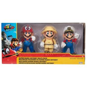 Super Mario Odyssey Set De 3 Figuras Articuladas 10 Cm