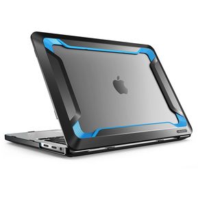For MacBook Pro 16 Case (#2019) Heavy Duty Shockproof Cover with TPU Bumper For New MacBook Pro 16inch  with Touch Bar & Touch ID(#Blue)