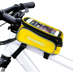 Haweel Bicicleta Bastidor Doble Pantalla Táctil Teléfono Bolsa Para IPhone 7 Plus / IPhone 7 / IPhone 6 Y 6 Plus / IPhone 6s Y 6s Plus (Amarillo)