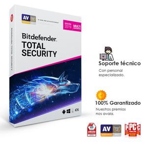Antivirus Bitdefender Total Security 2019, 5 Dispositivos 1 Año