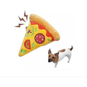 Juguete Peluche Pizza Helado Chillon Para Mascota Perro Gato