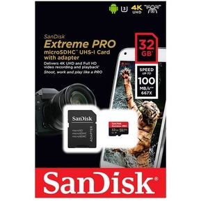 Tarjeta De Memoria Sandisk Extreme Pro Con Adaptador Sd 32gb