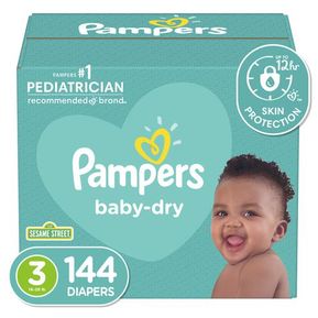 Pañales Baby Dry Pampers Etapa 3 de 144 Unidades