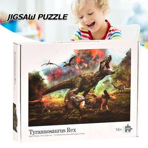 Rompecabezas de dinosaurios para niños para Jurassic World Souvenir Jigsaw para niños