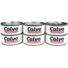 Calvo Atún Lomos en Aceite Vegetal 6 Unidades/160 g