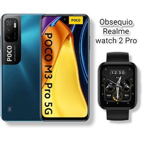 Xiaomi Poco M3 Pro 5G 64 Gb Azul Hielo 4 RAM + Realme Watch 2 Pro