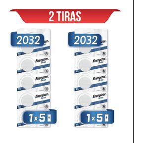 2 Tiras Pila Energizer Litio 2032 x 5Und