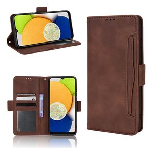 Estuche Para Samsung Galaxy A03 billetera de cuero Flip Vintage - Marrón