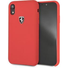 Funda Protector Carcasa Ferrari Silicon iPhone XR-Rojo