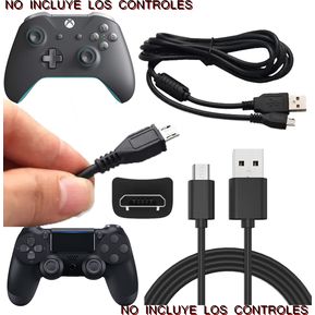 Cable De Carga Control Xbox One Y Ps4 3 Metros