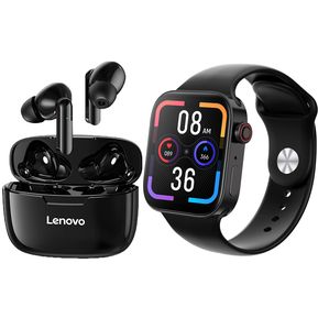 Lenovo XT90 audífono Bluetooth y reloj inteligente i8 Pro Max pantalla grande de 1.75 pulgadas
