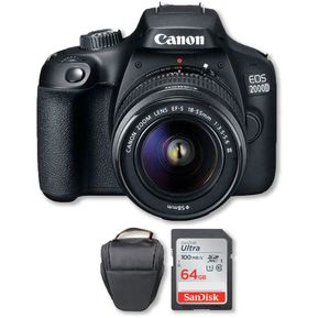 Canon 2000D  - T7 con lente 18-55mm + Memoria 64Gb de 100Mbs + Bolso