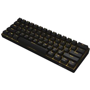 RK61 Mini teclado portátil para juegos con Bluetooth d Negro