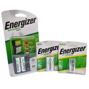 Cargador Energizer Maxi Con Recargables Aa Y Aaa Kit Combo