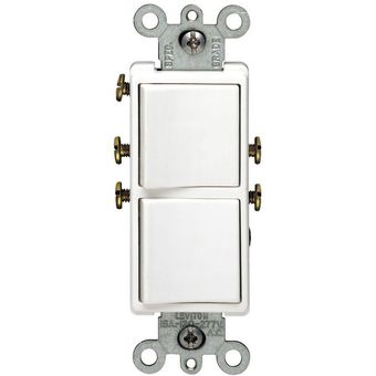 Interruptor Doble Leviton W Decora Linio Colombia Le Hl V Blco