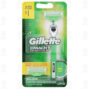 Afeitadora Gillette Mach3 Sensitive 2 Respuestos X 1 Und