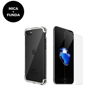 Mica + Funda iPhone 6, 7, 8 u SE 2020 Modelos Normal y Plus