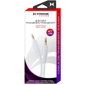 Cable Audio Xtreme 3.5 mm 1.8 Mts Blanco