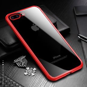 Cafele 6D 0.7mm Ultrafino 9H Funda protectora de vidrio templado transparente para iPhone 8 Plus / 7 Plus - IPhone 8 plus rojo