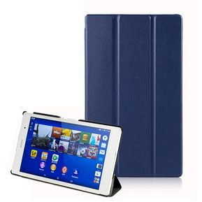 Funda de cuero con soporte para tableta Sony Xperia Z3 compacta de 8 pulgadas con imán + Protector de pantalla + lápiz óptico