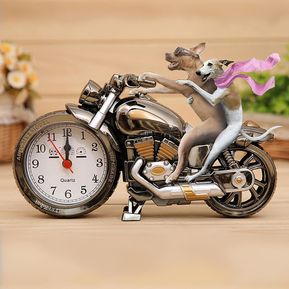 Motocicleta Moto Patrón Reloj Despertador Hogar C multi-blca