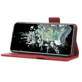 Estuche Para OnePlus Ace Pro/OnePlus 10T Billetera De Magnética Flip - Rojo