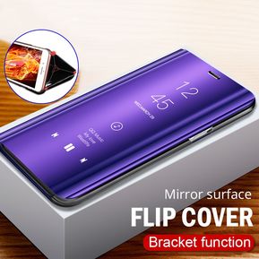Espejo inteligente Flip caso de teléfono para Samsung Galaxy S9 S8 S7 S6 Edge Plus funda para la nota 9 8 j5 J7 A5 A6 A7 A8,