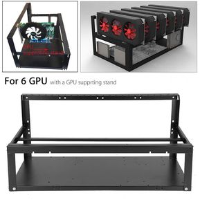 2 x Crypto Coin Open Air Mining Miner Frame Rig Case hasta 6