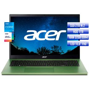 ACER ASPIRE INTEL CORE I5-1235U SSD 2TB + HDD 1TB RAM 32GB LED 15.6 FHD