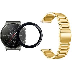 Kit Correa metal y screen protector Reloj Huawei GT2 PRO