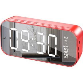 Speaker Radio Reloj Despertador Espejo Bluetooth Fm Sd K-10