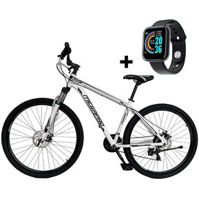 Bicicleta R29 Shimano Alum Blanco-Negro + Smartwatch