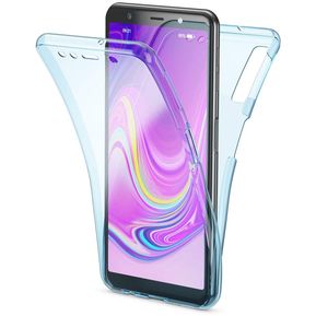 Funda doble de silicona para Samsung Galaxy S20 Ultra S10 Plus S9 S8 A51 A71 A10 A20 A31 A40 A21S cuerpo completo 360 parte frontal trasera de TPU(#Bleu)