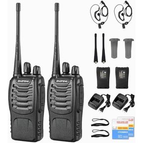 kit 2 radios portatiles baofeng bf-888s uhf radios walkie ta...