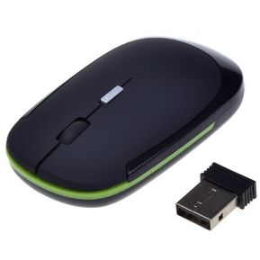 Mouse Inalámbrico Nano 2.4G Wireless Optical Mouse DPI Switch - Negro