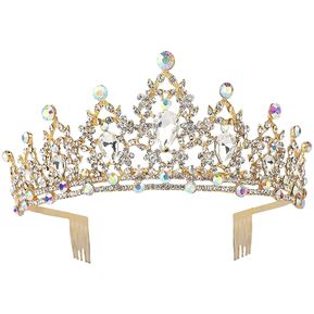 Corona Tiara De Cristal Con Peine Quinceañeras Novia